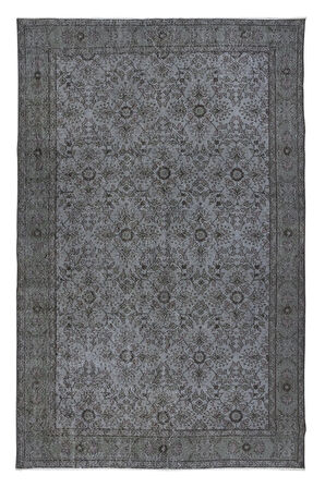 182x285 cm El Yapımı Türk Halısı, Gri El Dokuması Halı, Modern Yünlü Halı