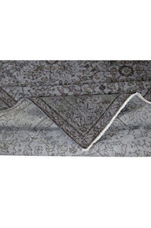 182x285 cm El Yapımı Türk Halısı, Gri El Dokuması Halı, Modern Yünlü Halı