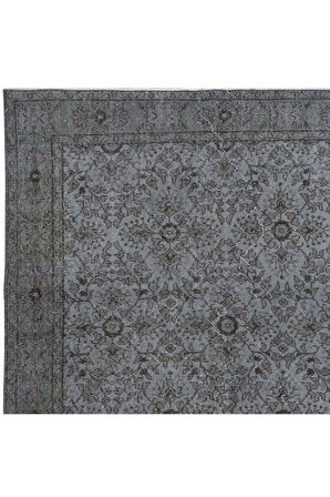 182x285 cm El Yapımı Türk Halısı, Gri El Dokuması Halı, Modern Yünlü Halı