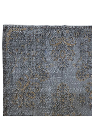 170x305 cm Geleneksel El Dokuması Gri Halı, Anadolu'dan Yünlü Halı, Modern Alan Halısı