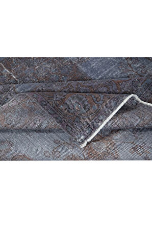 186x280 cm El Düğümlü Mavi Halı, Modern El Dokuması Yün ve Pamuktan Yapılmış Alan Halısı