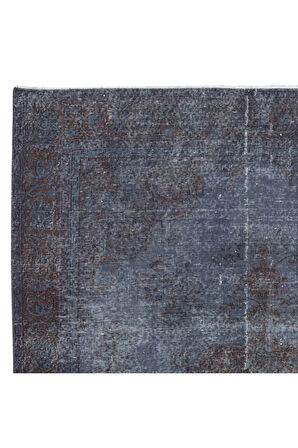 186x280 cm El Düğümlü Mavi Halı, Modern El Dokuması Yün ve Pamuktan Yapılmış Alan Halısı