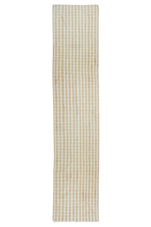 105x475 cm Eski Damalı Anadolu Uzun Yolluk Koridor Kilimi, El Yapımı Koridor Halısı