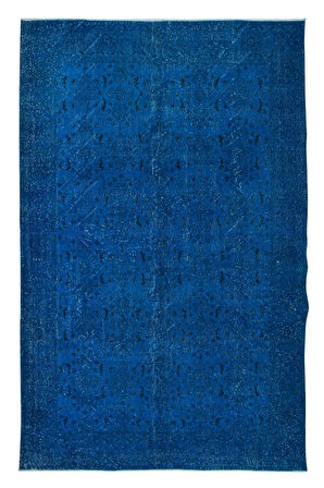 200x310 cm El Dokuması Halı, Mavi Modern Halı, El Yapımı Yünlü Halı