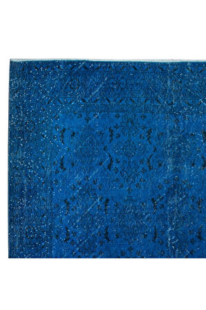 200x310 cm El Dokuması Halı, Mavi Modern Halı, El Yapımı Yünlü Halı