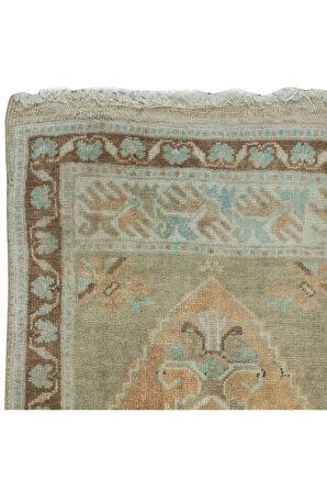 50x97 cm El Yapımı Güneşte Soldurulmuş Halı, Türk Paspas, Eski Banyo Paspas, Mutfak Atma Halı