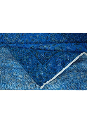 150x249 cm Modern Ev ve Ofis Dekoru için Mavi Halı, El Yapımı Anadolu Halı