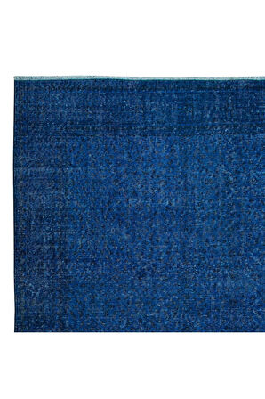 208x305 cm Ev Dekoru Halı, El Dokuması Mavi Tonlarda Modern Halı, Oturma Odası Dekoru Halı