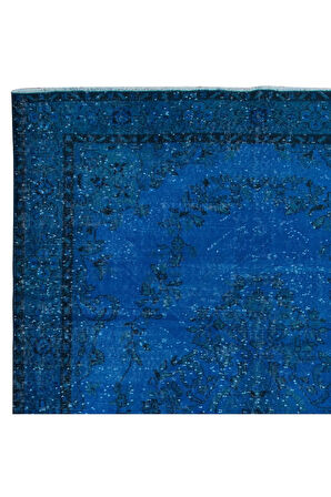 187x310 cm Geleneksel El Dokuması Mavi Halı, Anadolu'dan Yünlü Halı, Modern Alan Halısı