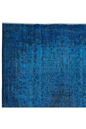 172x275 cm El Dokuması Halı, Mavi Modern Halı, El Yapımı Yünlü Halı