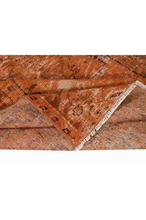 162x254 cm El Dokuması Halı, Turuncu Halı, Oturma Odası Halısı, Misafir Odası Halısı