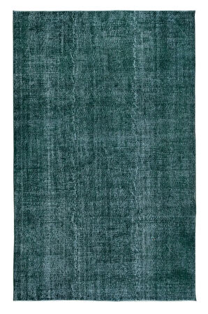 200x320 cm El Yapımı Türk Halısı, Yeşil El Dokuması Halı, Modern Yünlü Halı