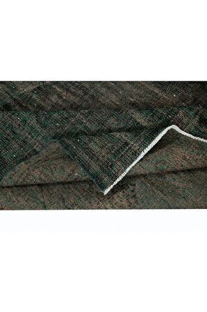 160x257 cm El Dokuması Halı, Yeşil Modern Halı, El Yapımı Yünlü Halı
