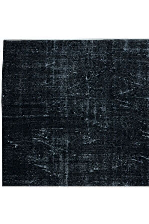 157x290 cm Siyah El Yapımı Anadolu Halısı, Çağdaş Ev ve Ofis Dekoru Halı