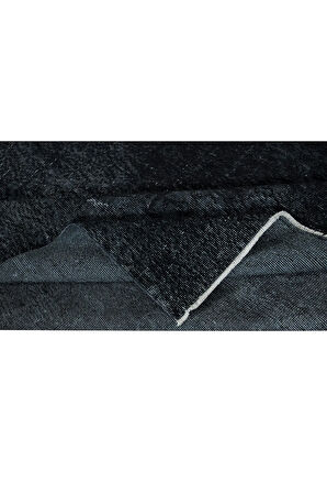 180x293 cm Çağdaş El Yapımı Gri ve Siyah Türk Halısı, 100% El Yapımı Alan Halısı