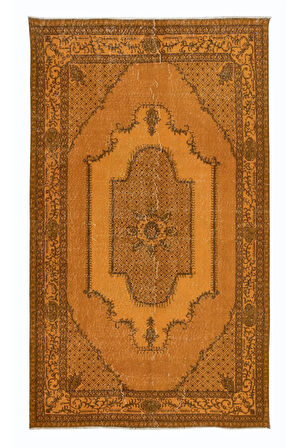 167x276 cm El Dokuması Halı, Turuncu Halı, Oturma Odası Halısı, Misafir Odası Halısı