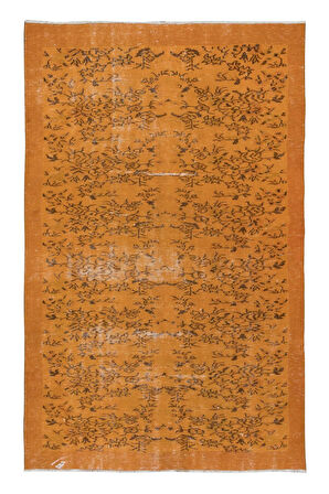 183x268 cm Modern Çocuk Odası Halısı, El Dokuma Turuncu Halı, El Düğümlü Alan Halısı