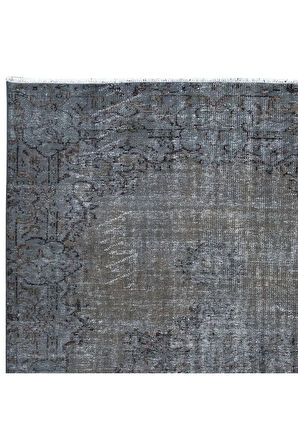 180x257 cm Çağdaş El Düğümlü Halı, Gri El Dokuması Yün ve Pamuktan Yapılmış Alan Halısı