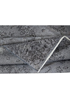 170x252 cm El Yapımı Türk Halısı, Gri El Dokuması Halı, Modern Yünlü Halı