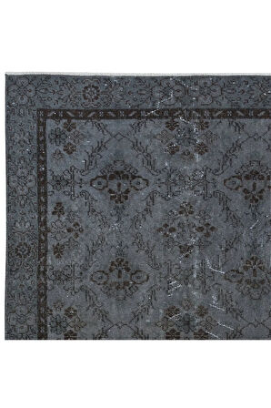 145x255 cm Modern Ev Dekoru Halı, Gri El Yapımı Halı, Geleneksel Yünlü Halı