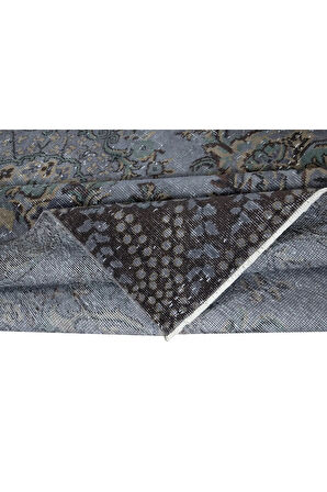 178x300 cm Modern Ev ve Ofis Dekoru için Gri ve Siyah Tonlarda Halı, El Yapımı Anadolu Halı