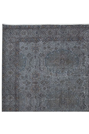 168x265 cm Çağdaş Gri Halı, El Düğümlü Mutfak Halısı, El Yapımı Halı