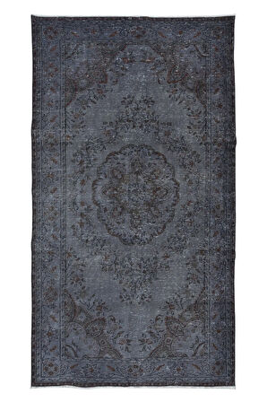 167x295 cm Gri El Dokuması Halı, Mutfak ve Yemek Odası için Modern Halı