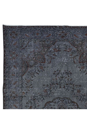 167x295 cm Gri El Dokuması Halı, Mutfak ve Yemek Odası için Modern Halı