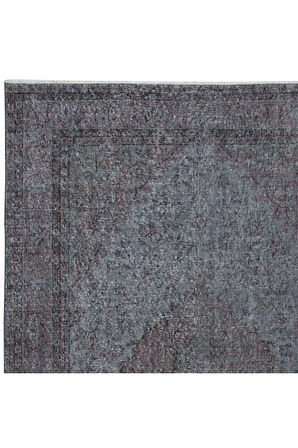185x280 cm El Düğümlü Gri Halı, Modern El Dokuması Yün ve Pamuktan Yapılmış Alan Halısı