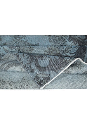 186x303 cm Modern El Yapımı Halı, Mavi Çocuk Odası Halı, Mavi Ev Dekoru