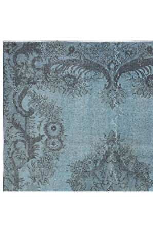 186x303 cm Modern El Yapımı Halı, Mavi Çocuk Odası Halı, Mavi Ev Dekoru