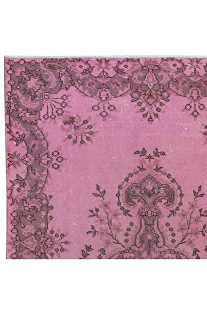 116x211 cm, Pembe Salon Halısı, El Dokuması Yünlü Türk Halısı, Pamuklu Alan Halısı