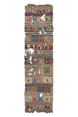 104x385 cm Antika Anadolu Karapınar Kilim, El Yapımı Koleksiyon Halısı, 18. Yüzyıldan