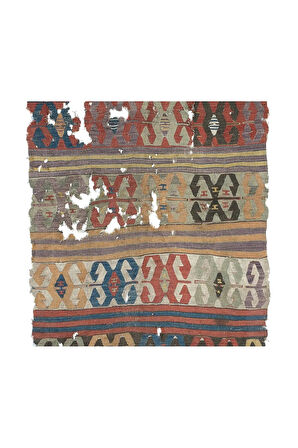 104x385 cm Antika Anadolu Karapınar Kilim, El Yapımı Koleksiyon Halısı, 18. Yüzyıldan