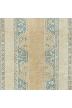 196x293 cm Soluk El Düğümlü Uşak Halısı, Eski Geometrik Anadolu Halısı, Yaklaşık 1950'lerden