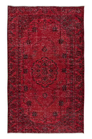 169x276 cm, Modern El Yapımı Halı, Kırmızı Çocuk Odası Halı, Kırmızı Ev Dekoru