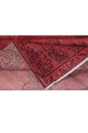 115x236 cm, Çağdaş Kırmızı Halı, El Düğümlü Mutfak Halısı, El Yapımı Halı