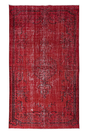 165x280 cm, El Dokuması Kırmızı Halı, Oturma Odası ve Çalışma Odası için Modern Halı