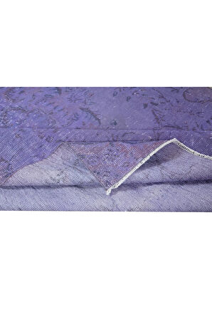 187x294 cm Çağdaş El Yapımı Türk Halısı, Eski El Düğümlü Halı, Mor Ofis Halısı