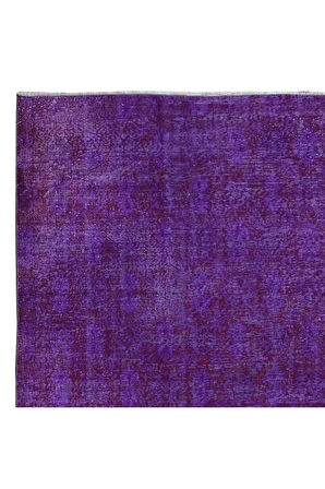 220x330 cm Mor Dış & İç Mekan Halısı, El Yapımı Halı, El Dokuma Türk Halısı, Eski Yenilenmiş Halı