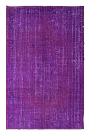 178x278 cm Modern Ev Dekoru Halı, El Dokuma Halı, Yenilenmiş Mor Halı, Türkiye'den El Yapımı Halı