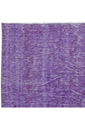 146x227 cm Dekoratif El yapımı Halı, Mor Tonlarda Yeniden Boyanmış Halı