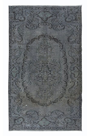 157x261 cm El Yapımı Türk Halısı, Gri El Dokuması Halı, Modern Yünlü Halı