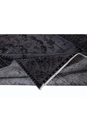 162x264 cm El Dokuması Halı, Gri Modern Halı, El Yapımı Yünlü Halı