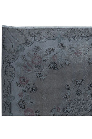 211x300 cm Modern Ev ve Ofis Dekoru için Gri Halı, El Yapımı Anadolu Halı