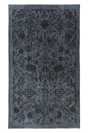 146x245 cm Çağdaş Gri Halı, El Düğümlü Mutfak Halısı, El Yapımı Halı