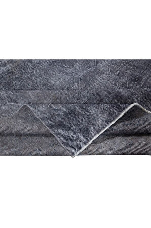 226x375 cm Gri El Dokuması Büyük Halı, Mutfak ve Yemek Odası için Modern Halı
