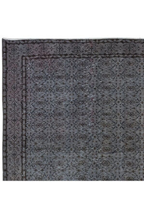 171x254 cm Çağdaş Gri El Dokuma Halı, Yenilenmiş Anadolu Halısı
