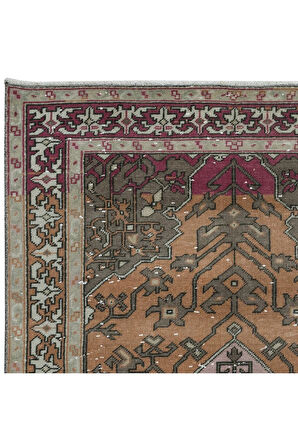 112x187 cm Türünün Tek örneği Eski Geleneksel Halı, El Yapımı Türk Halısı, Yaklaşık 1960'lardan