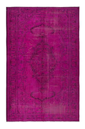 183x280 cm, El Yapımı Türk Halısı, Pembe El Dokuması Halı, Modern Yünlü Halı